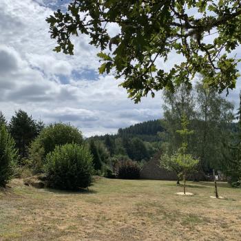 Looking out to the surrounding hills from the grounds